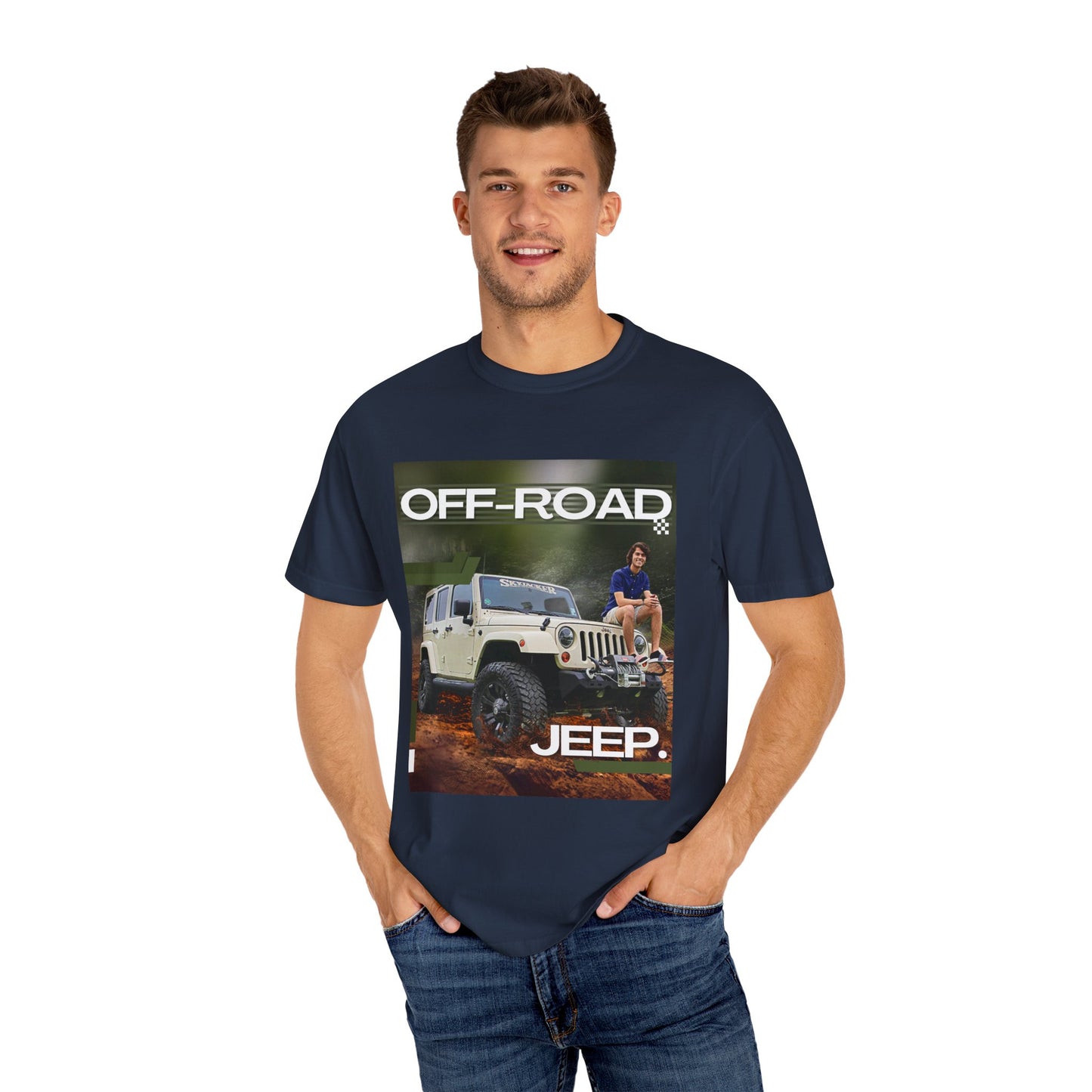 Custom Jeep Photo T-Shirt – Unique Personalized Jeep Art on Premium Cotton Tee