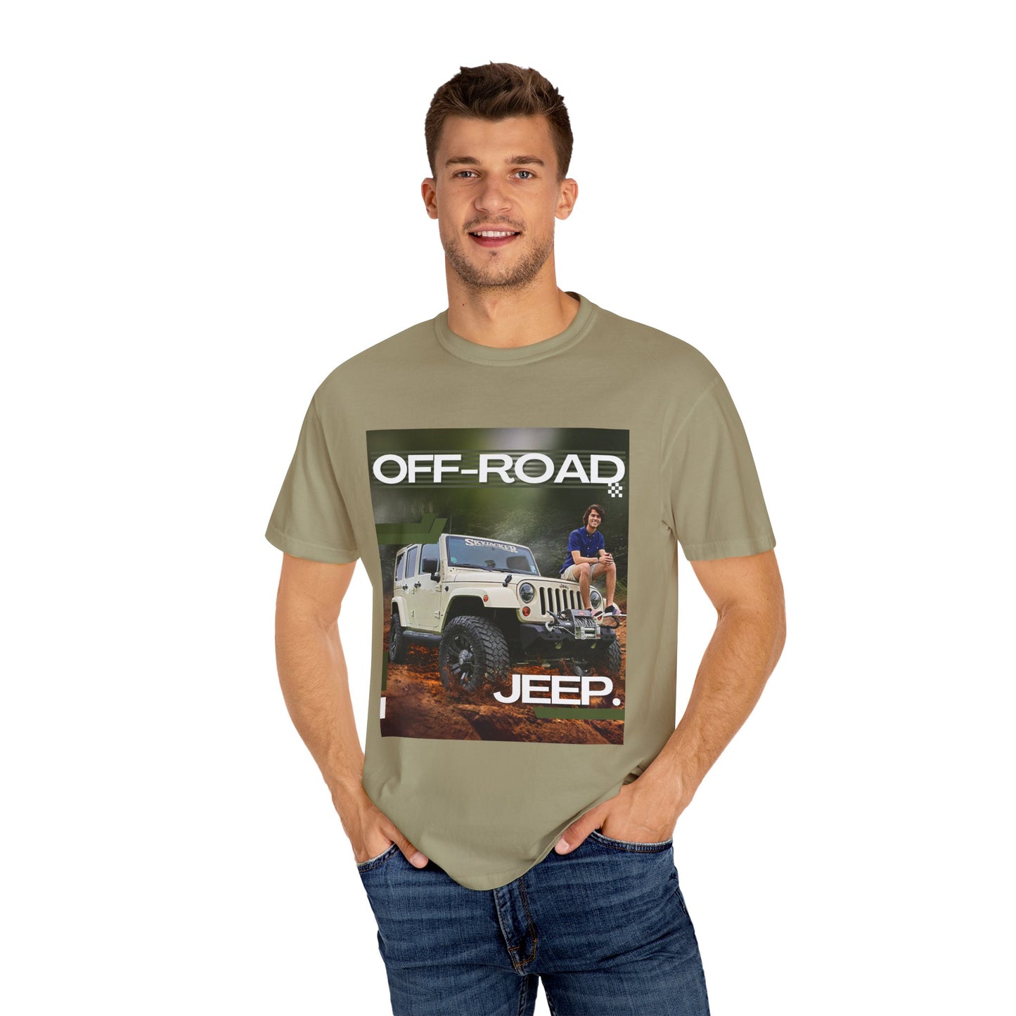 Custom Jeep Photo T-Shirt – Unique Personalized Jeep Art on Premium Cotton Tee