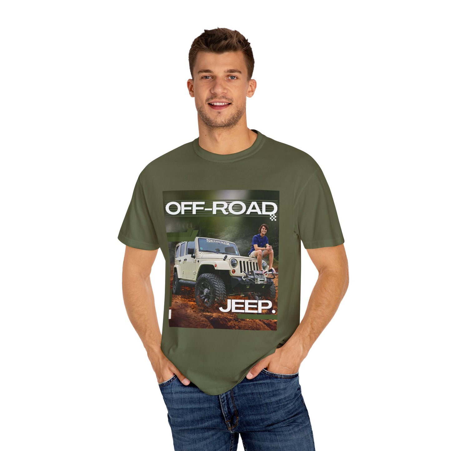Custom Jeep Photo T-Shirt – Unique Personalized Jeep Art on Premium Cotton Tee