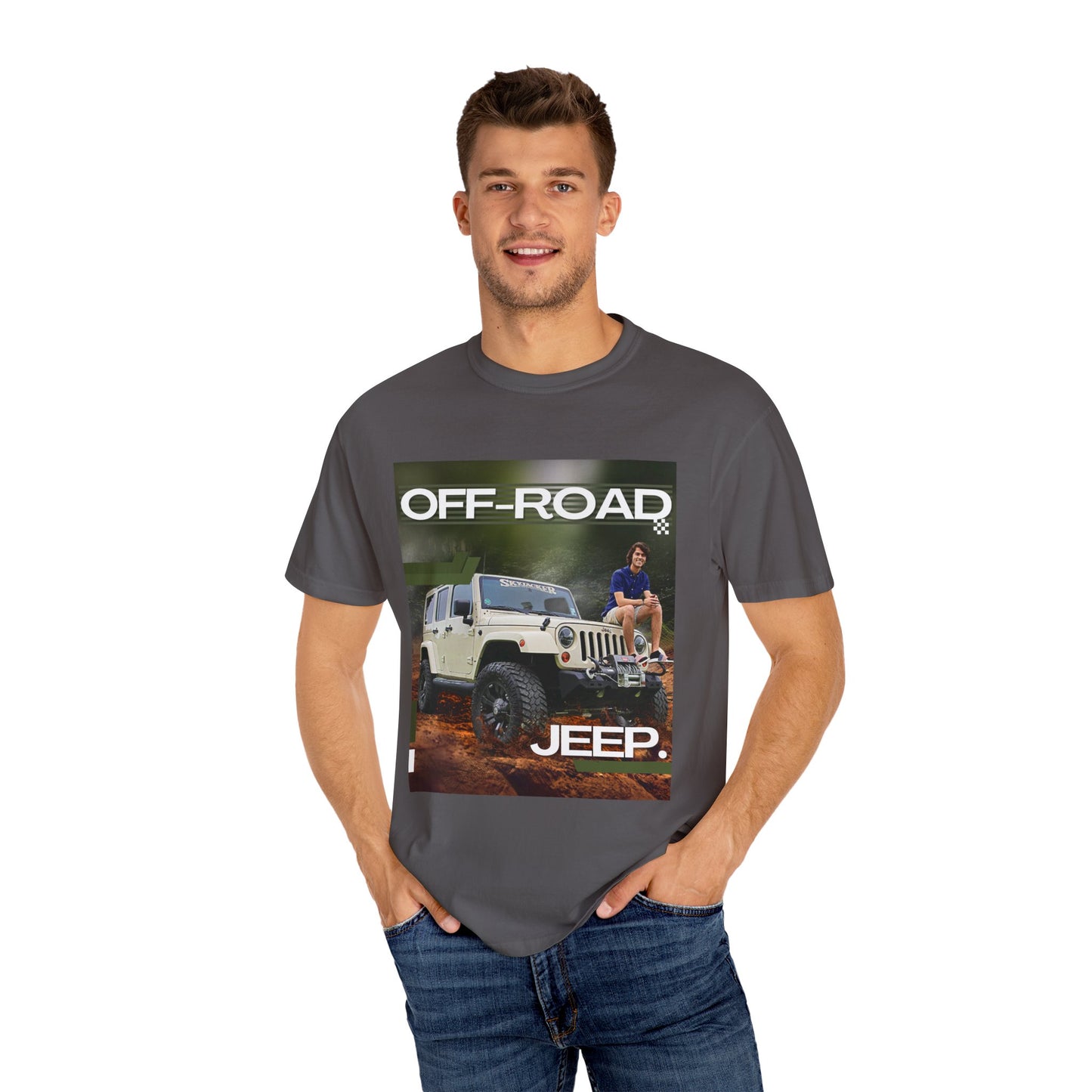 Custom Jeep Photo T-Shirt – Unique Personalized Jeep Art on Premium Cotton Tee