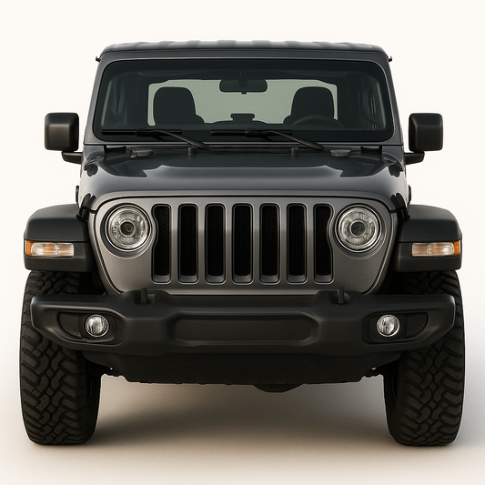 Jeep Wrangler JL front view on a white background