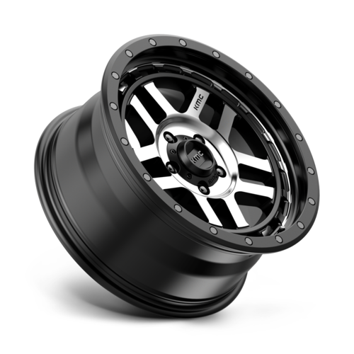 KM540 17X9 6X5.5 S-BLK MACH -12MM