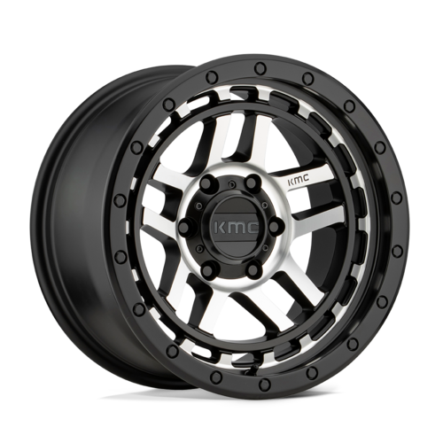 KM540 17X9 6X5.5 S-BLK MACH -12MM