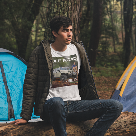 Custom Jeep Photo T-Shirt – Unique Personalized Jeep Art on Premium Cotton Tee
